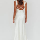 Helsi Pearl Back Midi Dress White