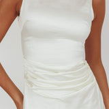 Helsi Pearl Back Midi Dress White