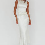 Helsi Pearl Back Midi Dress White