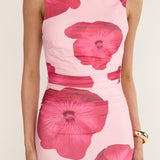 Helsi Low Back Maxi Dress Floral Pink