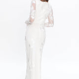 Helsi Long Sleeve Embellished Maxi Dress White
