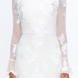 Helsi Long Sleeve Embellished Maxi Dress White