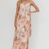 Helsi Cowl Back Maxi Dress Print Pink