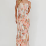 Helsi Cowl Back Maxi Dress Print Pink