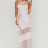 Helsi Low Back Lace Insert Maxi Dress Pink