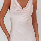 Good Intentions Cowl Neck Open Back Maxi Dress Pink