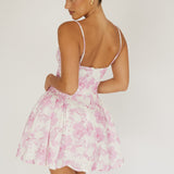 Courting Cami Strap Mini Dress Floral Pink