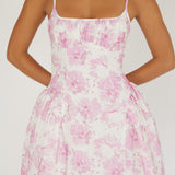 Courting Cami Strap Mini Dress Floral Pink