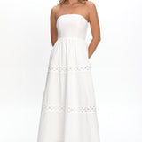 Kelita Strapless Maxi Dress White