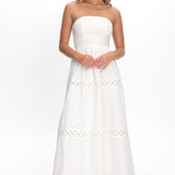 Kelita Strapless Maxi Dress White