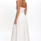 Kelita Strapless Maxi Dress White