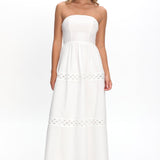 Kelita Strapless Maxi Dress White