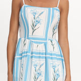 Newbury Bow Back Maxi Dress Floral Blue