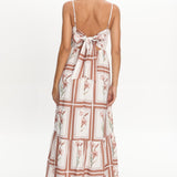 Newbury Bow Back Maxi Dress Floral Chocolate
