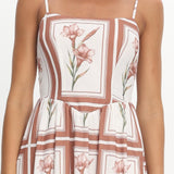 Newbury Bow Back Maxi Dress Floral Chocolate