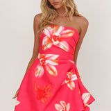 Minnesota Strapless Mini Dress Orchid Pink
