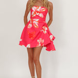 Minnesota Strapless Mini Dress Orchid Pink