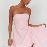 Minnesota Strapless Mini Dress Pink