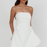 Minnesota Strapless Mini Dress White