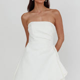 Minnesota Strapless Mini Dress White