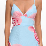 Floating Strappy Low Back Maxi Dress Orchid Blue