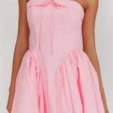 Angel Girls Bow Back Mini Dress Pink