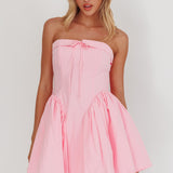 Angel Girls Bow Back Mini Dress Pink