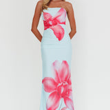 Truth Be Told Strapless Maxi Dress Blue