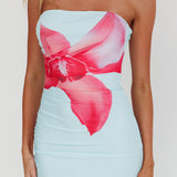 Truth Be Told Strapless Maxi Dress Blue