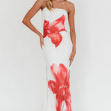 Truth Be Told Strapless Maxi Dress White