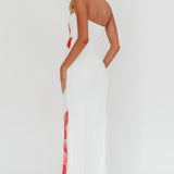 Truth Be Told Strapless Maxi Dress White