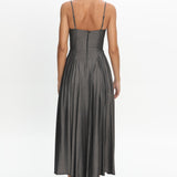 Take It All Cami Strap Midi Dress Charcoal