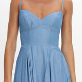 Take It All Cami Strap Midi Dress Light Blue