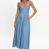 Take It All Cami Strap Midi Dress Light Blue