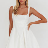 Get My Attention A-Line Mini Dress White