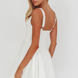 Get My Attention A-Line Mini Dress White