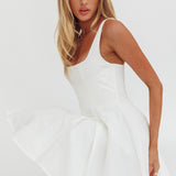 Get My Attention A-Line Mini Dress White