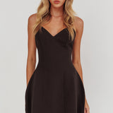 Besos Pearl Hem Mini Dress Black