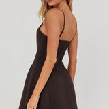 Besos Pearl Hem Mini Dress Black