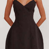 Besos Pearl Hem Mini Dress Black