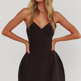 Besos Pearl Hem Mini Dress Black