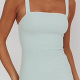 Delighted Asymmetric Hem Maxi Dress Sage