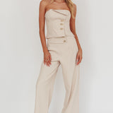 Ishani Hardware Decoration Pants Beige