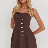 Captivated Button Feature Mini Dress Coco