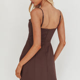 Captivated Button Feature Mini Dress Coco