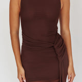 Girl's Night Waist Sash Maxi Dress Chocolate