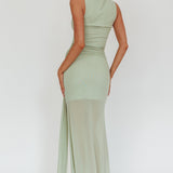 Girl's Night Waist Sash Maxi Dress Sage