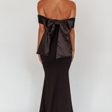 Dancing Queens Bow Back Maxi Dress Black