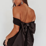 Dancing Queens Bow Back Maxi Dress Black