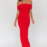 Dancing Queens Bow Back Maxi Dress Red